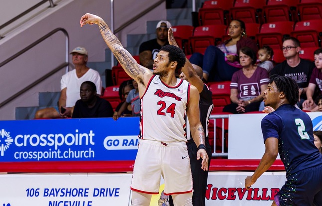 Raiders Make It Rain from Deep, Defeat Pensacola 87-66